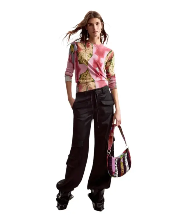 Desigual - Γυναικείο Πουλόβερ Leaf Lacroix 26SWJF45-3049 Ροζ 2