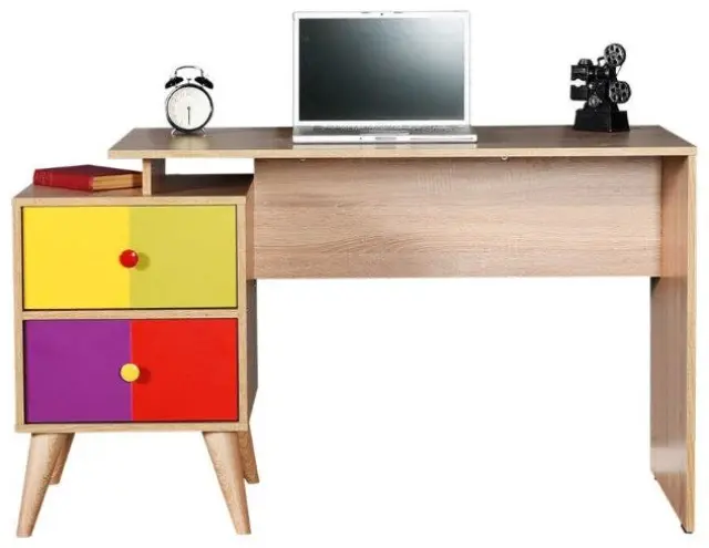 Γραφείο CMS-920-SX Rainbow φυσικό Δρυς 128x75x57cm 3