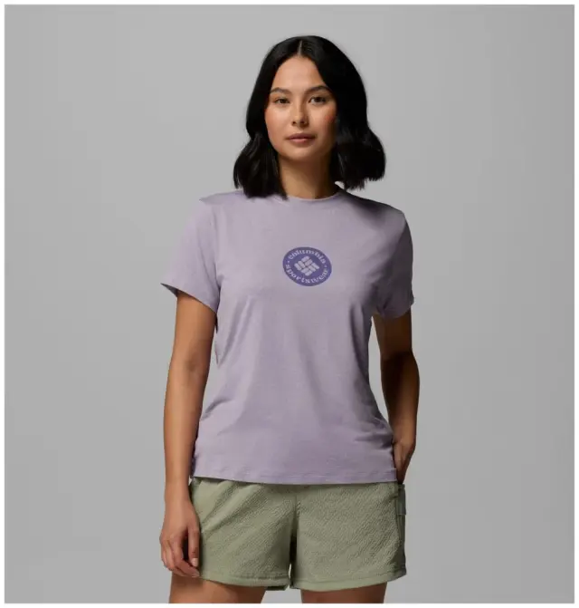 Columbia Parsons Point T-Shirt Lavender Pearl Heather – Γυναικείο Μπλουζάκι με Τύπωμα - 2154951-551