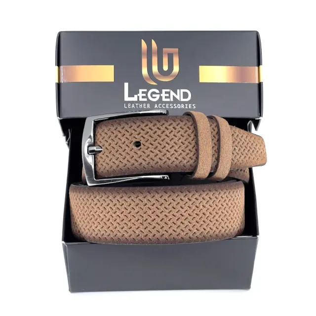 Ταμπά Ζώνη P.U. Leather Τύπου Suede 3,5 cm - 110cm 2