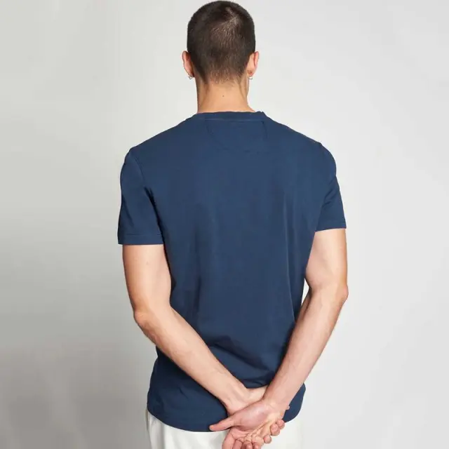 La Martina - Ανδρικό T-Shirt Regular Fit CCMR04-JS206-07017 Μπλε - 2XL 2