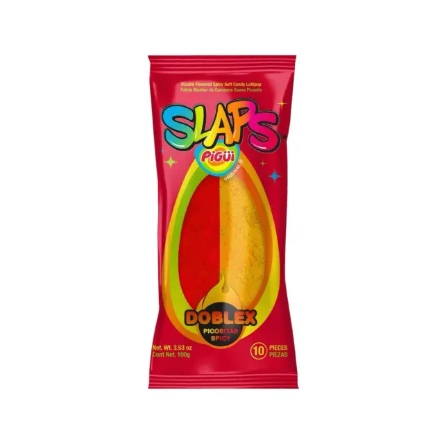 Pigui Slaps Lollipops Doblex Spicy ΧΓ 100gr