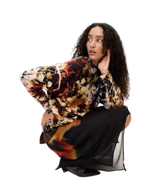 Desigual - Γυναικείο Πλεκτό Πουλόβερ Camouflage 26WWJF42-8018 Πολύχρωμο 3