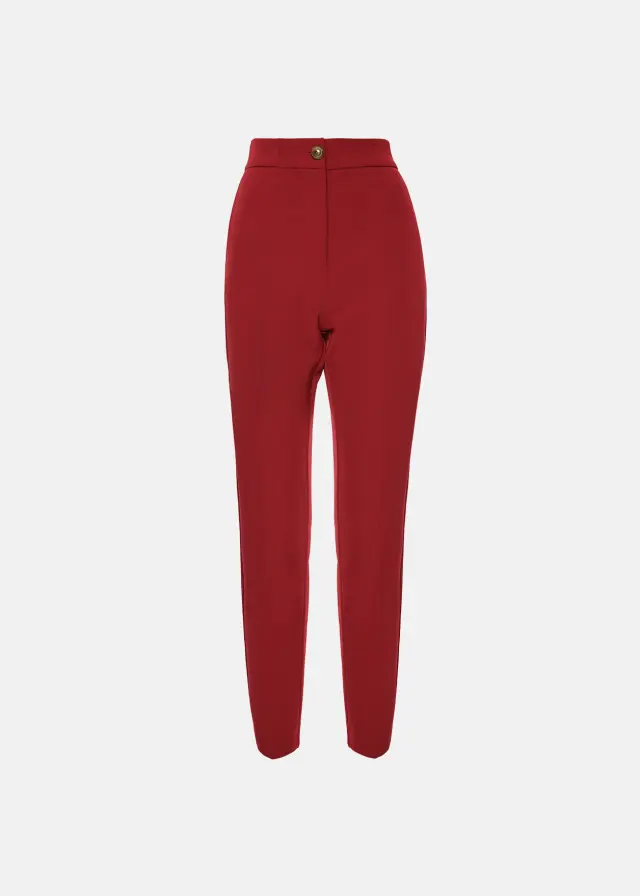 LYNNE Cigarette Παντελόνι με Τσέπες Κόκκινο
