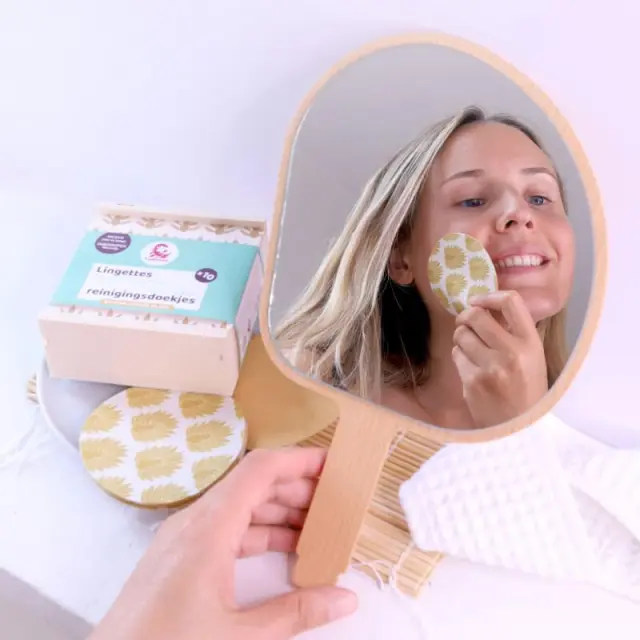 Lamazuna Washable Cleansing Wipes Set 10pcs – Επαναχρησιμοποιούμενα Μαντηλάκια Ντεμακιγιάζ Προσώπου, 10τεμ. 2