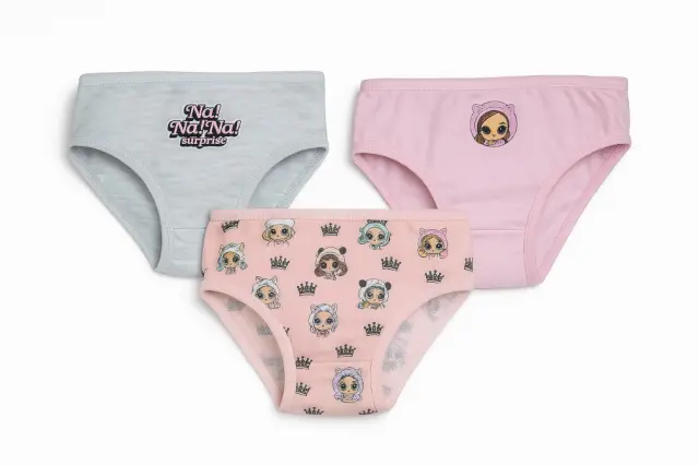 Βρακάκια Σετ 3τμχ Nanana Pink Grey 8080304 - 5-6 Y (110-116cm)