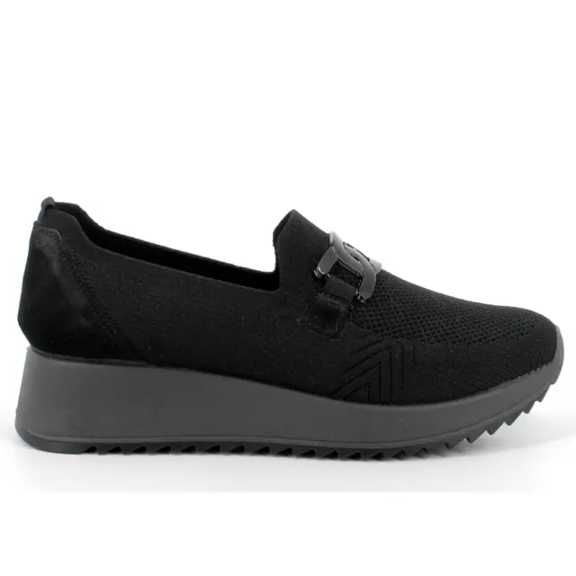 Imac Sneakers Γυναικείο δέρμα/ύφασμα Μαύρο IMA/858210 NERO