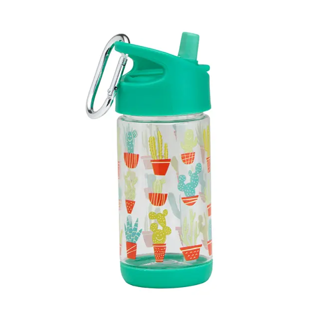 Sugarbooger Παγούρι με καλαμάκι Happy Cactus 350ml Green
