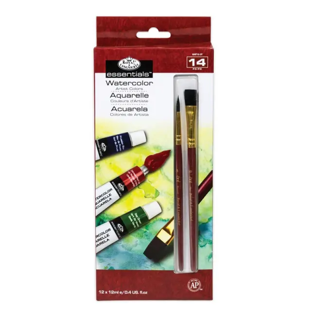 Aquarelle Royal & Langnickel - σετ 12 χρώματα & 2 πινέλα