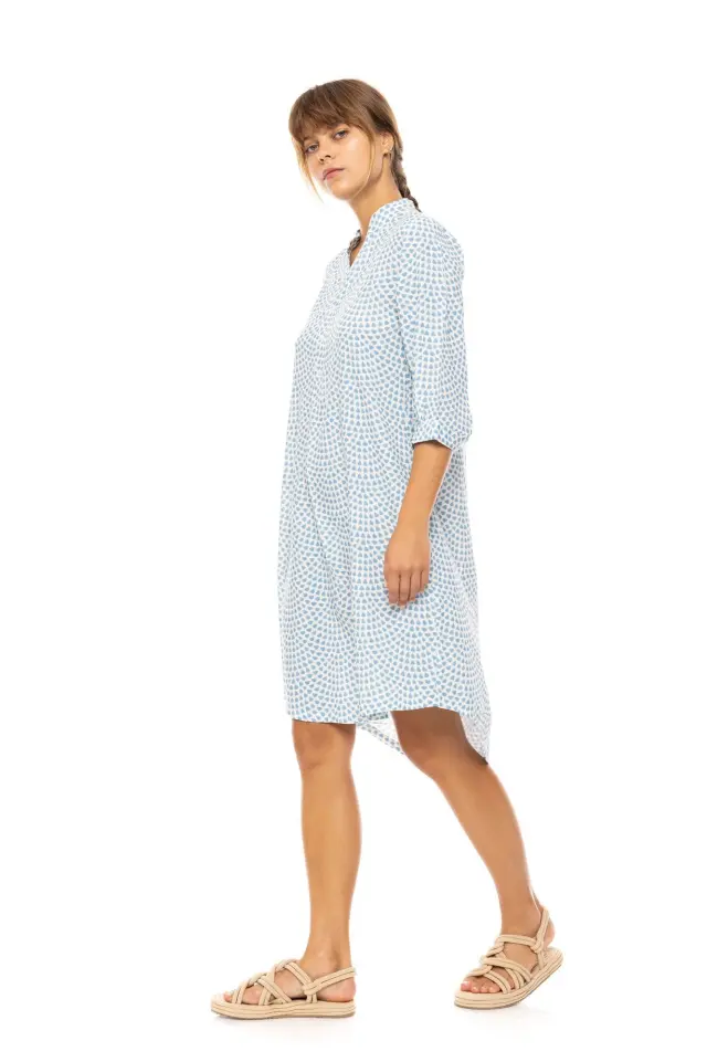 Beachwear B561 Vista Blue-Cream Pink Label 3