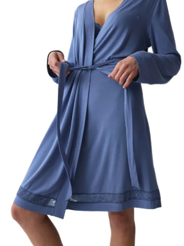 Triumph Γυναικεία Ρόμπα Comfort Allure, Χρώμα Indigo Veil - M-L 2