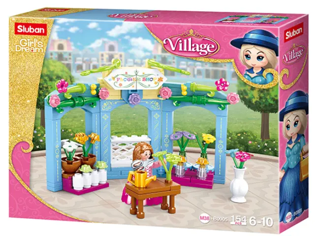 Sluban Τουβλάκια Ανθοπωλείο - Flower Shop για 6+ ετών 154τμχ M38-B0905 2
