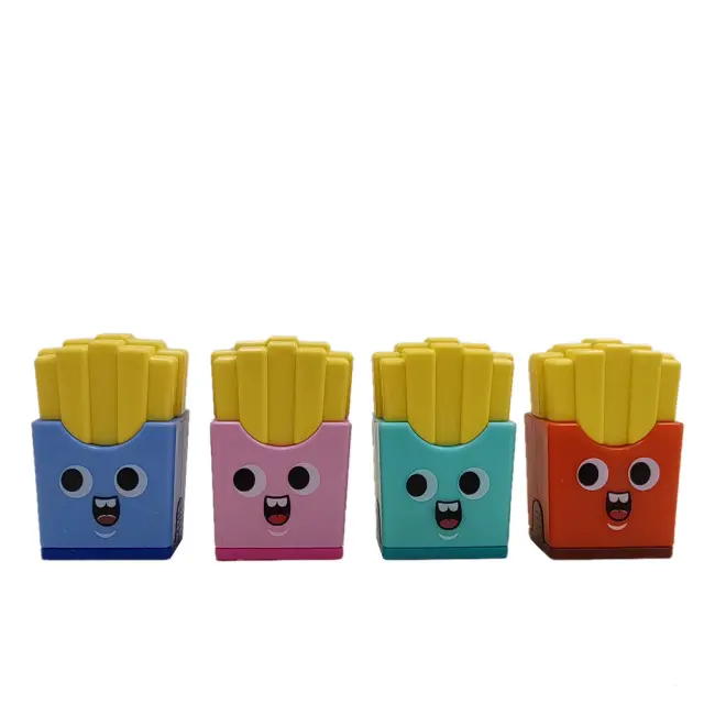 Mathv Γόμα & Ξύστρα 2 σε 1 / Sharpener & Eraser: French Fries (4 χρώματα) - Κόκκινο 2