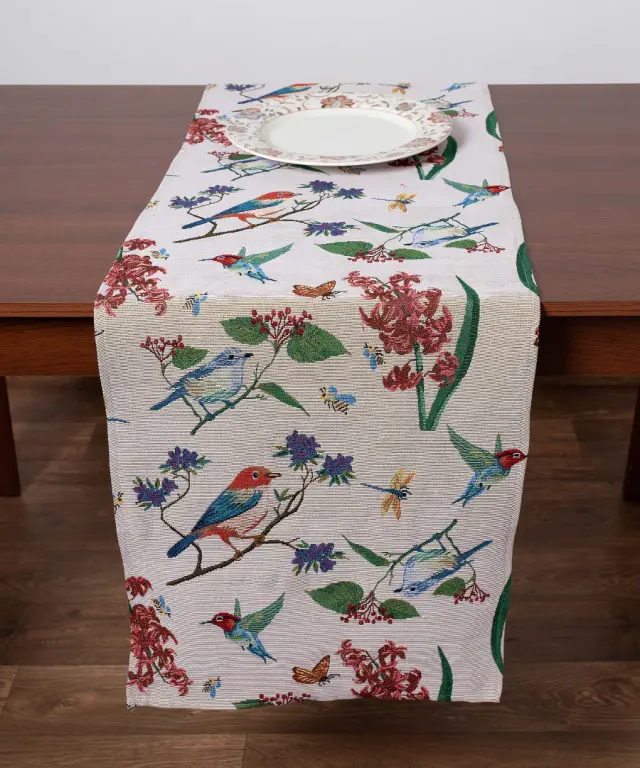 Τραβέρσα στόφα (45cm x 170cm) garden - -