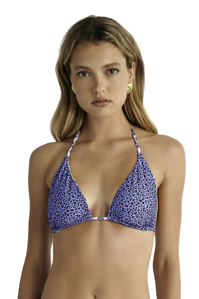 Μαγιό τρίγωνο διπλής όψης animal print
