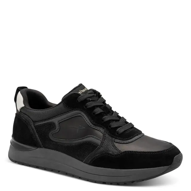 Γυναικεία Ανατομικά Δερμάτινα Sneakers Tamaris 1-23825-47 001 Μαύρο Μαύρο - 37 2
