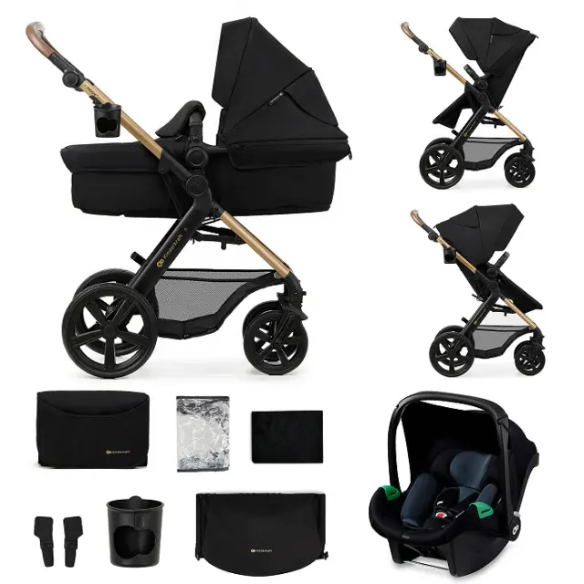 Kinderkraft Moov 2 Πολυκαρότσι 3 σε 1 Pure Black