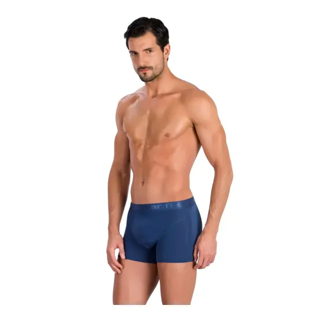 Mengear TENCEL™ Modal Ανδρικό Boxer με Εξωτερικό Λάστιχο 2τμχ Minerva - Μπλε ραφ 2