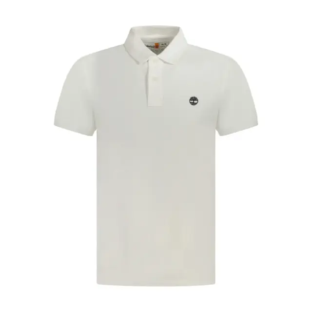 Timberland - Ανδρικό T-shirt Polo με Λογότυπο TB0A6VDP-100 Λευκό - S