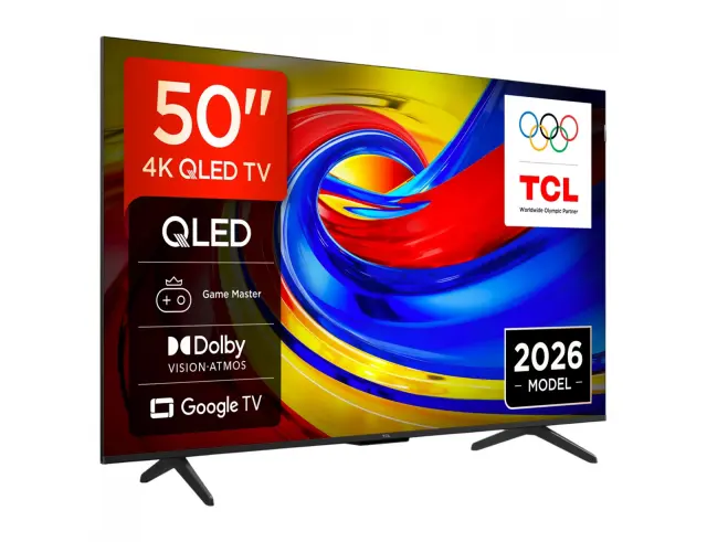 Smart TV 50'' TCL 50P7L Premium QLED - Ανάλυση 4K UHD (3840 x 2160) - AI - Dolby Vision & Atmos - HDR10+ - Δέκτες DVB-T/T2, DVB-C, DVB-S/S2 - 3x HDMI, 2x USB, Wi-Fi, Bluetooth 50P7L 2