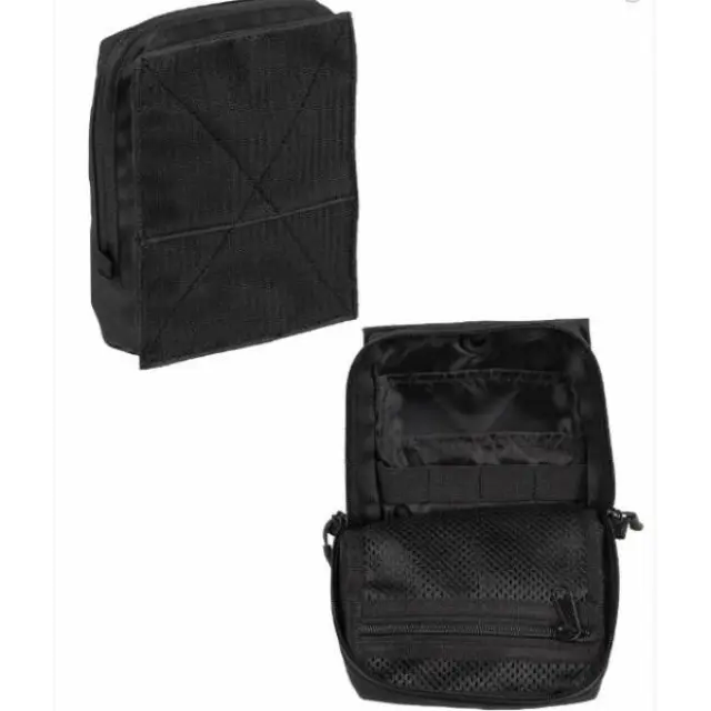 Mil-Tec Black Multi Purpose Pouch With Hook - Loop Backside 2