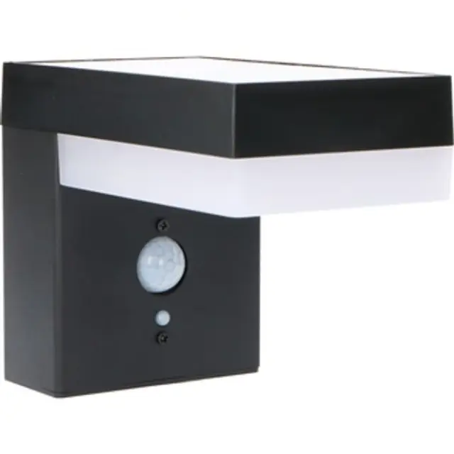 Outdoor Solar Light - wall light 3.3W 600lm 2700K IP44 - Sensor - Black