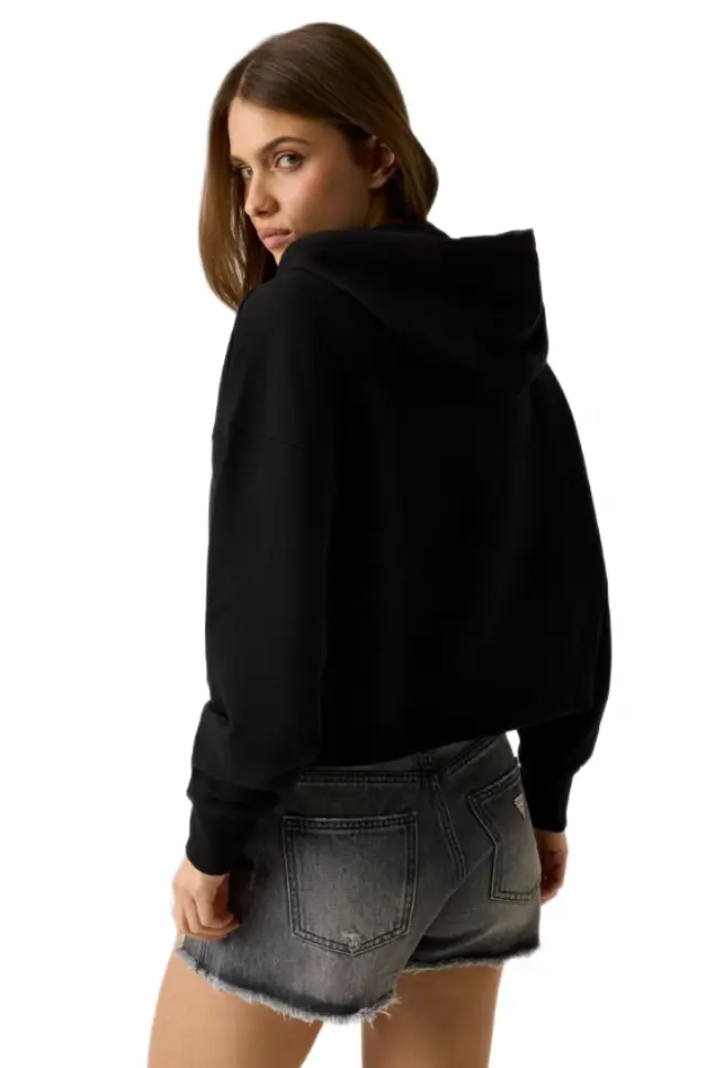 Guess γυναικείο crop φούτερ με κουκούλα W6RQ00K68I4-2 2