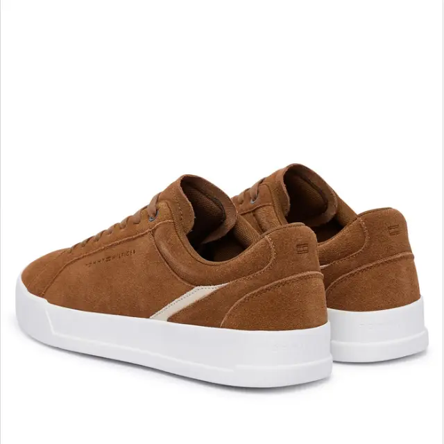 Ανδρικά Δερμάτινα Sneakers Tommy Hilfiger FM0FM05880-GVQ Ταμπά Καστόρι Ταμπά - 41 3