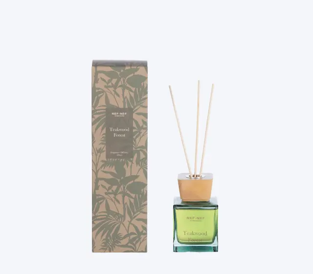 Nef-Nef Homeware Αρωματικό Χώρου Στικς Teakwood Forest 25 200ml Green
