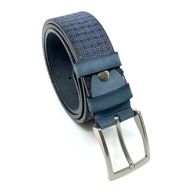 Ανθρακί Δερμάτινη Ζώνη Full Grain 3,5 cm - 110cm