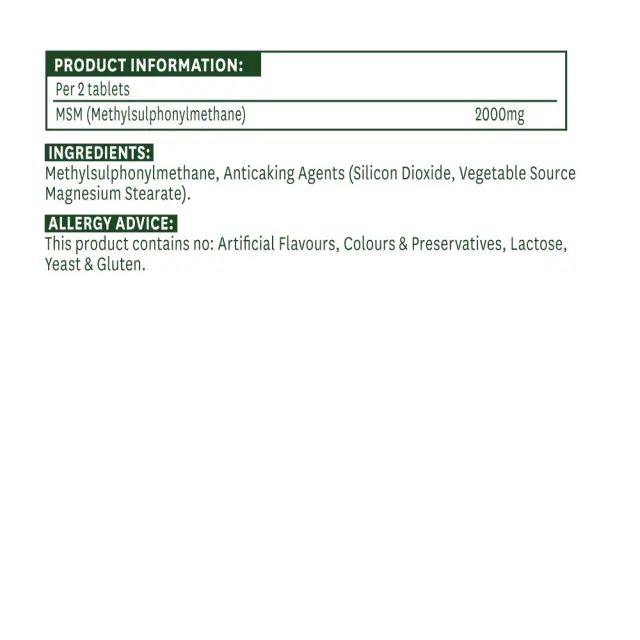 Natures Aid MSM 1000 mg 2