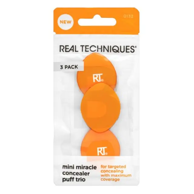 Real Techniques Mini Miracle Concealer Puff Trio makeup sponge