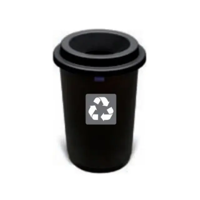 Delta Cleaning Πλαστικός κάδος ανακύκλωσης 50lt Μαύρος / ΚΠ50Β
