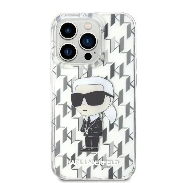 Karl Lagerfeld Ikonik Monogram Back Cover Διάφανο (iPhone 15 Pro)