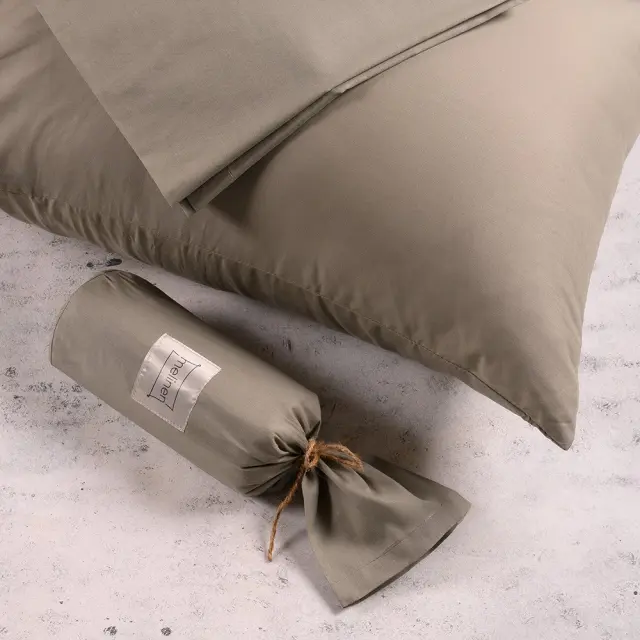 Σετ Σεντόνια 170x270 Μονά Urban Line Melinen AW23-24 100% βαμβακερόΧωρίς Λάστιχο- Khaki