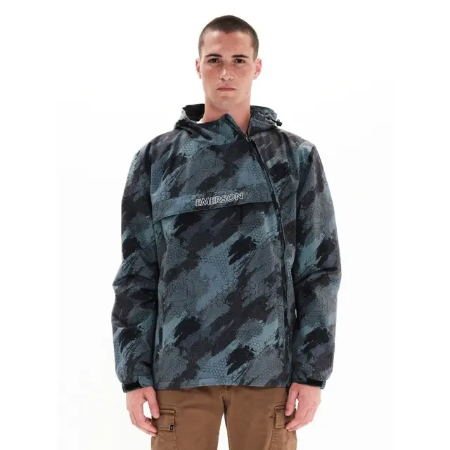Emerson Pullover Jacket with Hood (222.EM10.63-PR 308 OLIVE) - Λαδί