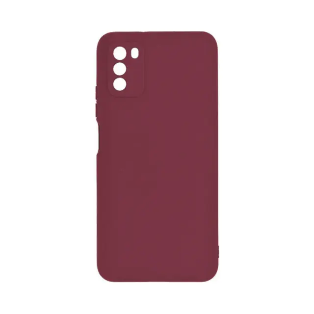 Θήκη Senso Liquid Silicone για Xiaomi Poco M3 Μπορντώ