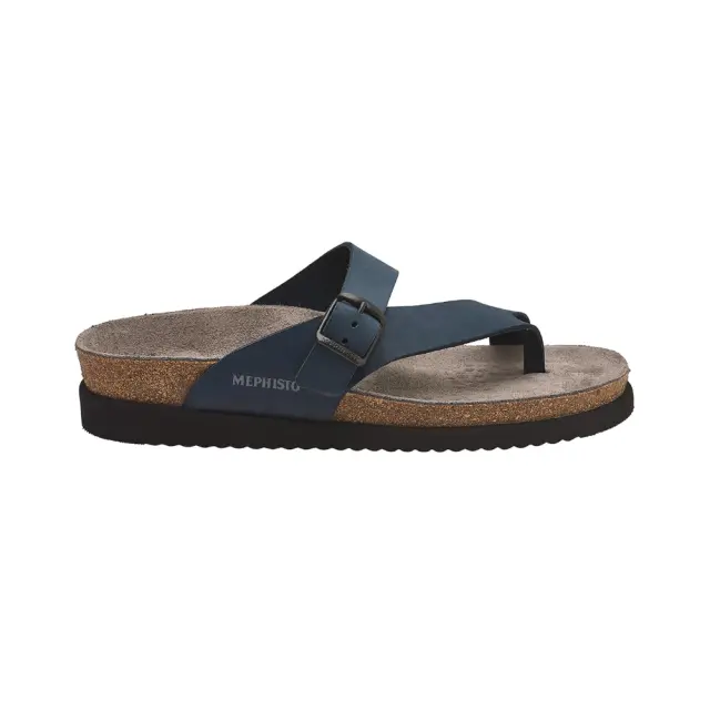 Mephisto Σαγιονάρες Γυναικείο δέρμα Nubuck Μπλέ MEP/HELEN NAVY - 36