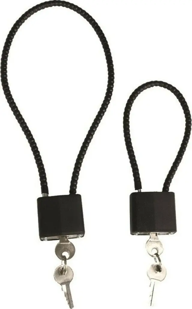 Mil-Tec Steel Cable Lock Black 200MM-Λουκέτο Ατσάλινο Μαύρο - 01-Black-Μαύρο