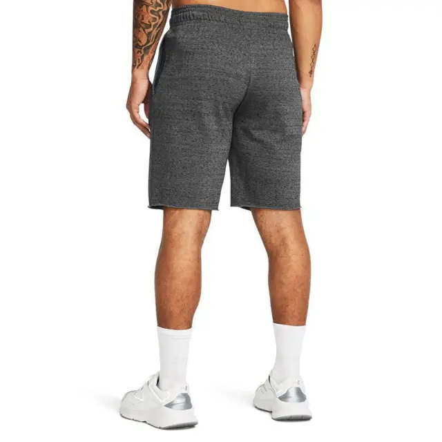 Under Armour Rival Terry Short (1361631-025) - Γκρί-Λευκό 2