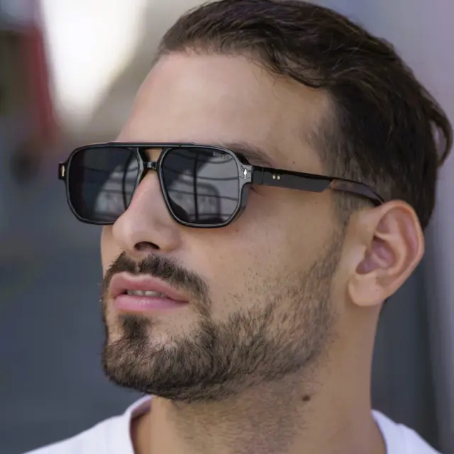 Ghetto 70s Retro Square Sunglasses Black/Tortoise Frame Unisex 2