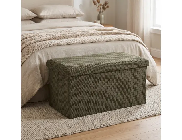 Ταμπουρέ Atom Home Deco Factory με αποθηκευτικό χώρο και διαστάσεις 76x38x38cm - Khaki HD0470