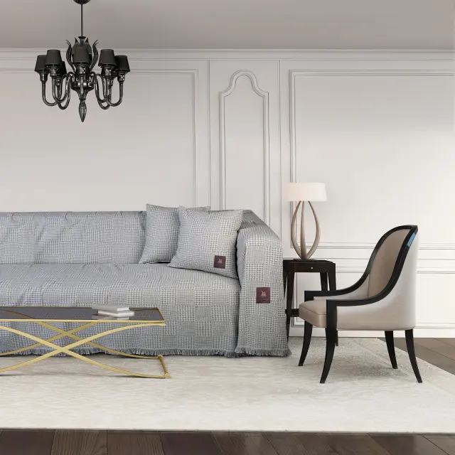 Διακοσμητικό Μαξιλάρι 42Χ42 Με Γέμιση Essential Greenwich Polo Club 2784 Εκρού-Γκρι 3