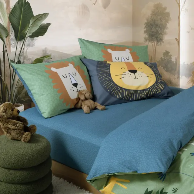 Σετ Σεντόνια Παιδικά Μονά Jungle Mania 170x260 Nef Nef Homeware, 100% BAMBAKI - GREEN (040895) 2