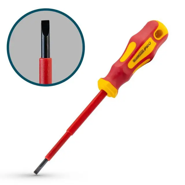 Bormann Pro BHT7080 - Κατσαβίδι ίσιο VDE 1.000V 3.5x100mm CrV (046103)