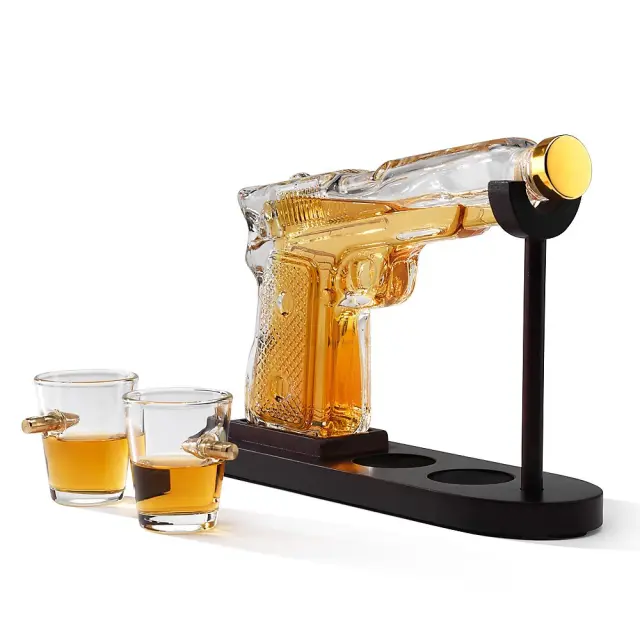 The Source Σετ με Καράφα Πολυτελείας "Όπλο" & Ποτήρια / Gun Decanter Set 2