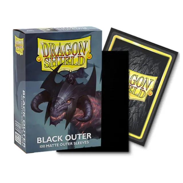 Dragon Shield Standard size Outer Sleeves - Matte Black (100 Sleeves) 2