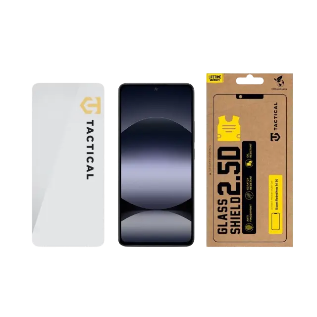 Tactical Glass Shield 2.5D for Xiaomi Redmi Note 14 4G/5G/Poco X7 Pro 5G Clear 3