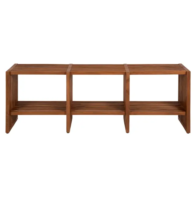 Κονσόλα TV Nya μασίφ ξύλο Teak σε φυσικό χρώμα 130x29,5x46 εκ. 3