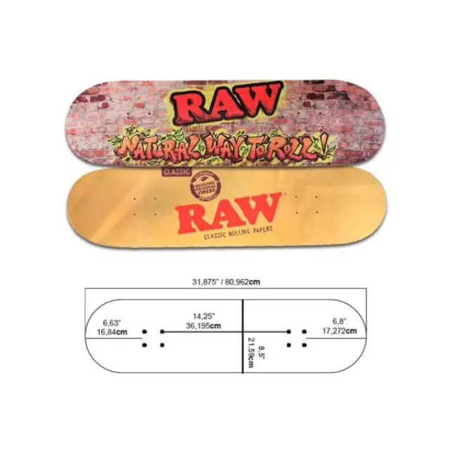 Raw Σανίδα Skateboard - Bricks & Classic 2